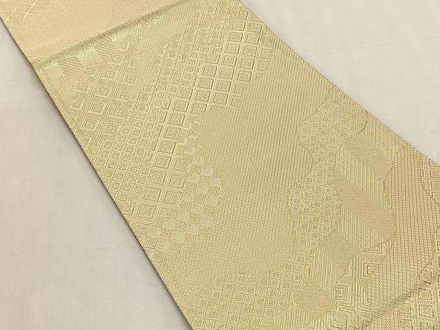 平和屋着物◎両面　六通柄袋帯　飛鶴浜松文　金糸　正絹　逸品　未使用　CABK3011yk