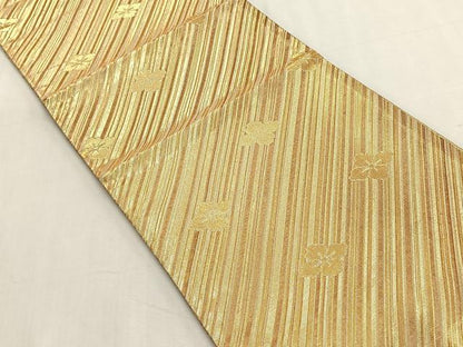 平和屋着物◎両面　六通柄袋帯　更紗花鳥文　金糸　正絹　逸品　CABK3020yk