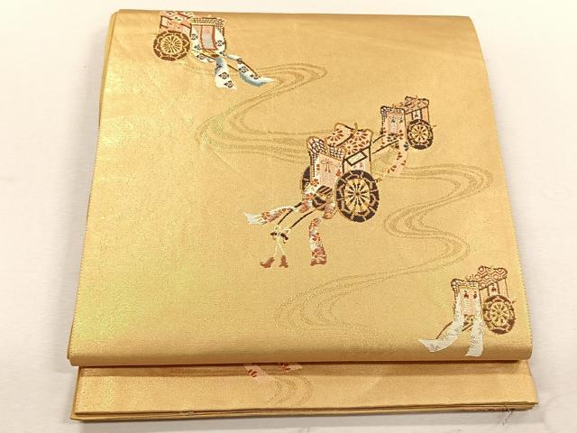 平和屋着物◎六通柄袋帯　高級手織　古典　金銀糸　正絹　逸品　CABK3023yk
