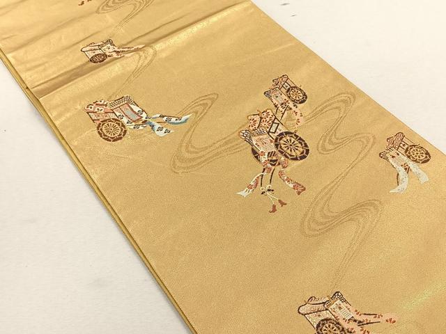 平和屋着物◎六通柄袋帯　高級手織　古典　金銀糸　正絹　逸品　CABK3023yk