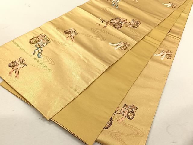 平和屋着物◎六通柄袋帯　高級手織　古典　金銀糸　正絹　逸品　CABK3023yk