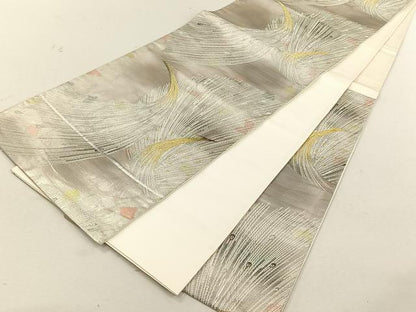 平和屋着物◎六通柄袋帯　古都の四季　錦引箔　金銀糸　正絹　逸品　CABK3054yk
