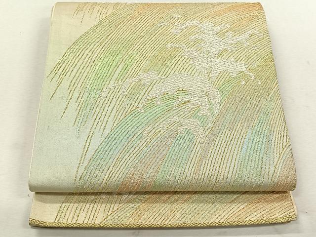 平和屋着物◎六通柄袋帯　流水文　金銀糸　正絹　逸品　CABK3058yk
