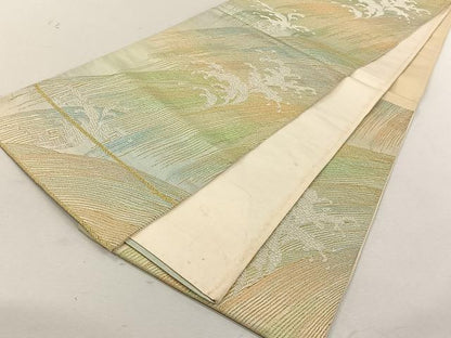 平和屋着物◎六通柄袋帯　流水文　金銀糸　正絹　逸品　CABK3058yk
