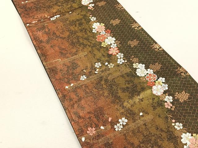 平和屋着物◎六通柄袋帯　唐織　寿香錦　金銀糸　正絹　逸品　CABK3068yk