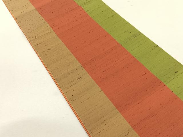平和屋着物◎全通柄　本袋帯　紬地　霞文　正絹　逸品　CABK3072yk