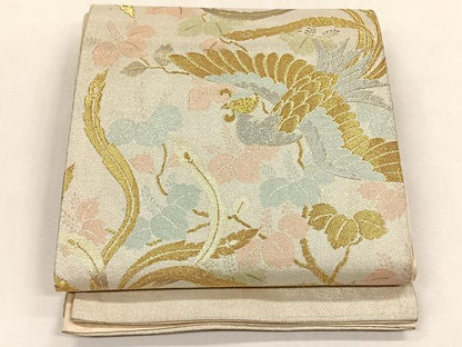 平和屋着物◎六通柄袋帯　鳳凰桐文　金銀糸　正絹　逸品　CABK3082yk