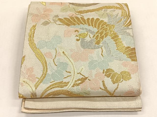 平和屋着物◎六通柄袋帯　鳳凰桐文　金銀糸　正絹　逸品　CABK3082yk