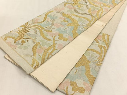 平和屋着物◎六通柄袋帯　鳳凰桐文　金銀糸　正絹　逸品　CABK3082yk