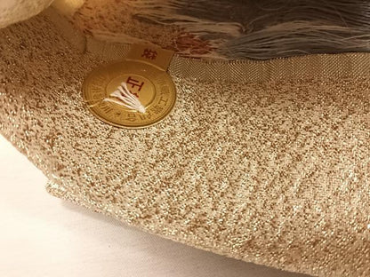 平和屋着物◎西陣　六通柄袋帯　琴　枝桜　金糸　証紙付き　正絹　逸品　CABK3098yk