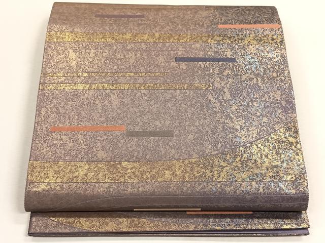 平和屋着物◎六通柄袋帯　箔楽　金糸　引箔　正絹　逸品　CABK3102yk