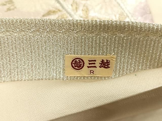 平和屋着物◎六通柄袋帯　唐織　あい絵　金銀糸　三越扱い　正絹　逸品　CABK3110yk