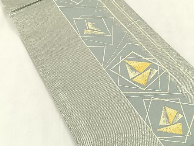 平和屋着物◎六通柄袋帯　色紙重ね文　金銀糸　正絹　逸品　未使用　CABK3113yk