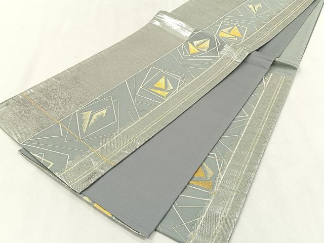 平和屋着物◎六通柄袋帯　色紙重ね文　金銀糸　正絹　逸品　未使用　CABK3113yk