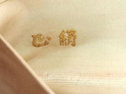 平和屋着物◎アンティーク　大正ロマン　六通柄京袋　本袋帯　唐織　花鳥文　金糸　正絹　逸品　CABK3158yk