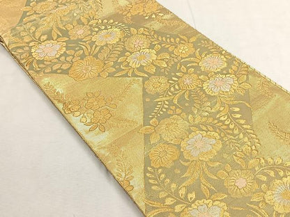 平和屋着物◎六通柄袋帯　辻が花　金銀糸　正絹　逸品　CABK3161yk