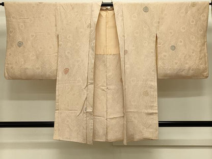 平和屋着物＃羽織　寿光織　孔雀羽文　金銀糸　正絹　逸品　CABK3201in