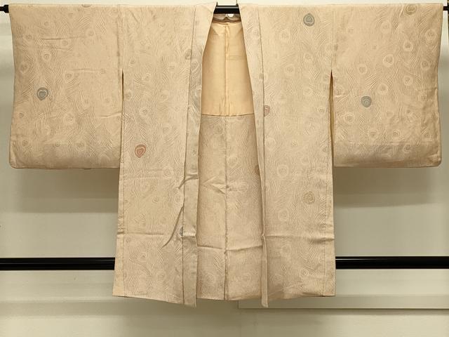 平和屋着物＃羽織　寿光織　孔雀羽文　金銀糸　正絹　逸品　CABK3201in