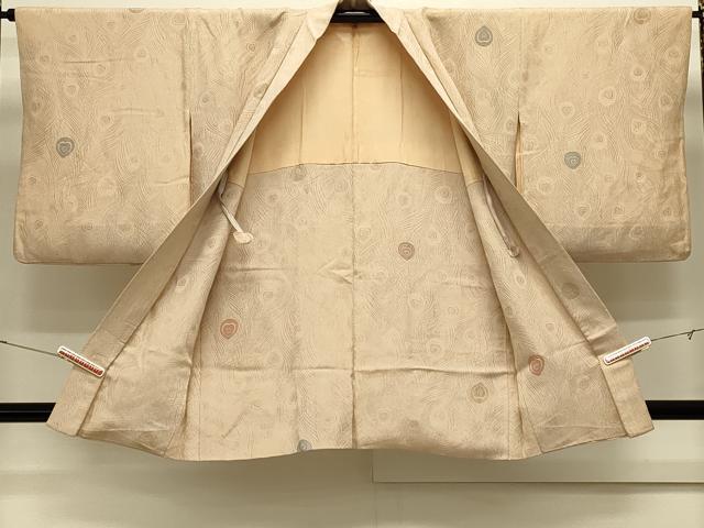 平和屋着物＃羽織　寿光織　孔雀羽文　金銀糸　正絹　逸品　CABK3201in