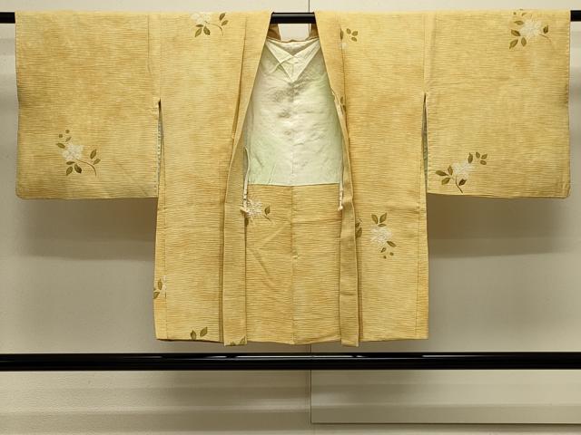 平和屋着物＃羽織　絞り　枝花文　暈し染め　正絹　逸品　CABK3205in