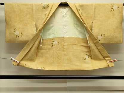 平和屋着物＃羽織　絞り　枝花文　暈し染め　正絹　逸品　CABK3205in