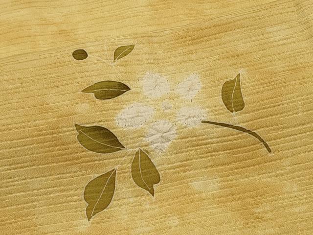 平和屋着物＃羽織　絞り　枝花文　暈し染め　正絹　逸品　CABK3205in