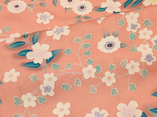 平和屋着物＃羽織　草花文　正絹　逸品　未使用　CABK3208in