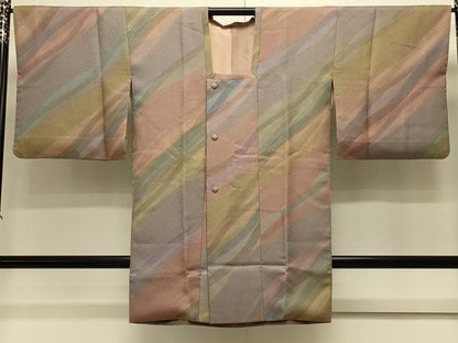 平和屋着物＃道行コート　流線文　暈し染め　ロング丈　正絹　逸品　CABK3212in