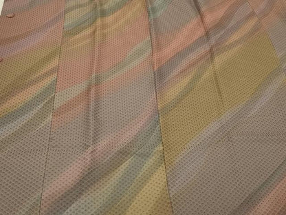 平和屋着物＃道行コート　流線文　暈し染め　ロング丈　正絹　逸品　CABK3212in