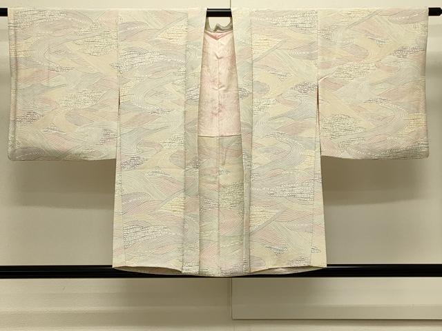 平和屋着物＃羽織　流水文　正絹　逸品　CABK3213in