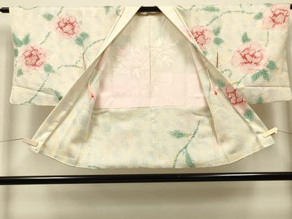 平和屋着物＃羽織　総絞り　花唐草文　正絹　逸品　未使用　CABK3216in