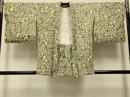 平和屋着物＃羽織　総絞り　枝葉文　正絹　逸品　CABK3217in