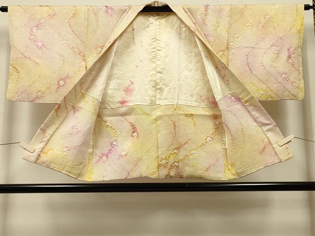 平和屋着物＃羽織　総絞り　流線文　正絹　逸品　CABK3218in