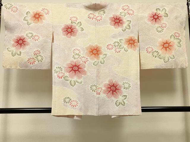 平和屋着物＃名門　藤娘きぬたや・総絞り　羽織　道長草花文　正絹　逸品　CABK3220in