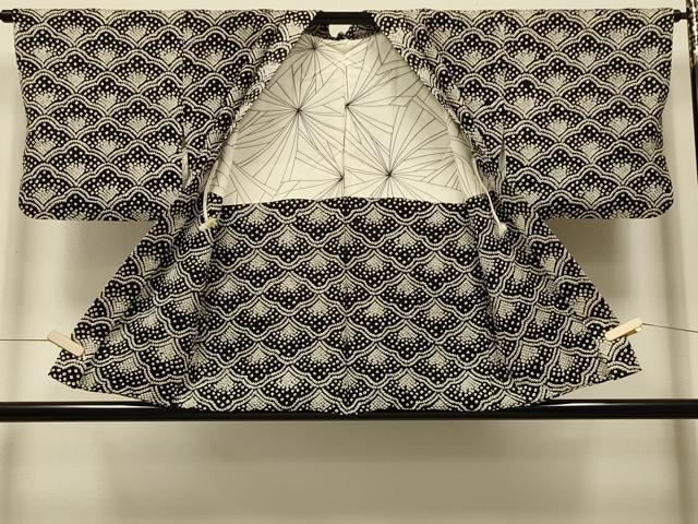 平和屋着物＃羽織　総絞り　青海波文　正絹　逸品　CABK3222in