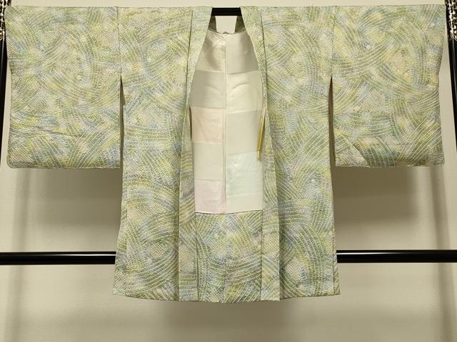 平和屋着物＃羽織　総絞り　流水文　暈し染め　正絹　逸品　CABK3224in