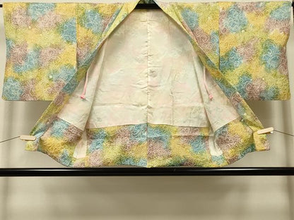 平和屋着物＃羽織　総絞り　花唐草文　暈し染め　正絹　逸品　CABK3225in