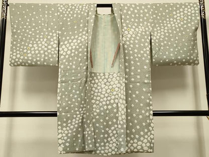 平和屋着物＃長羽織　総絞り　鹿の子文様　正絹　逸品　CABK3228in