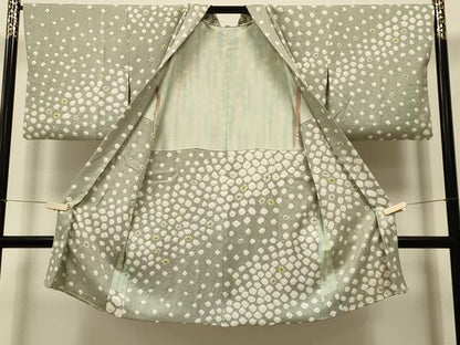 平和屋着物＃長羽織　総絞り　鹿の子文様　正絹　逸品　CABK3228in