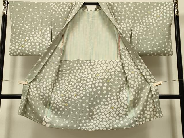 平和屋着物＃長羽織　総絞り　鹿の子文様　正絹　逸品　CABK3228in