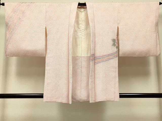 平和屋着物＃名門　藤娘きぬたや・総絞り　羽織　熨斗花鳥文　正絹　逸品　CABK3232in