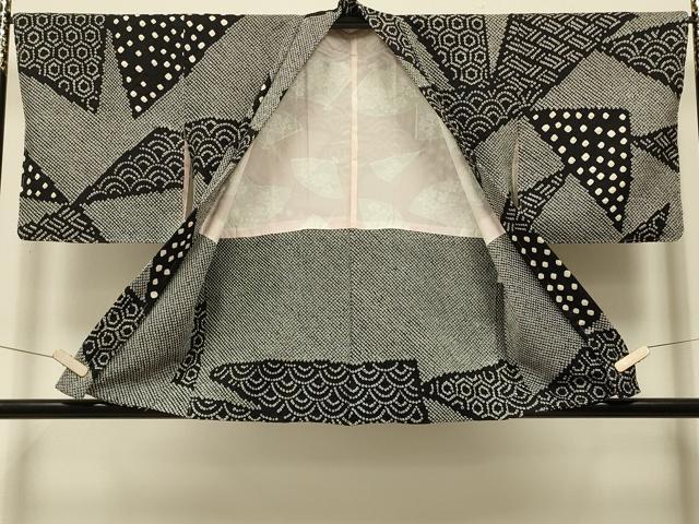平和屋着物＃羽織　総絞り　吉祥文　黒地　正絹　逸品　未使用　CABK3233in