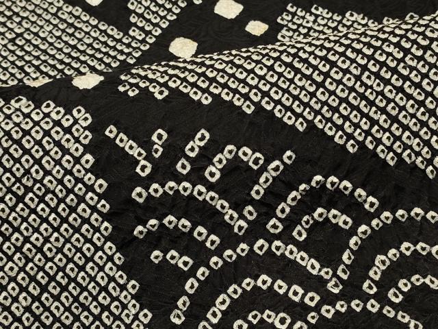 平和屋着物＃羽織　総絞り　吉祥文　黒地　正絹　逸品　未使用　CABK3233in