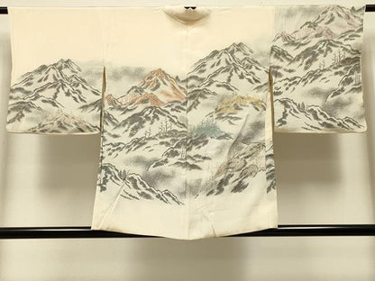 平和屋着物＃羽織　寿光織　遠山文　金銀糸　正絹　逸品　CABK3234in