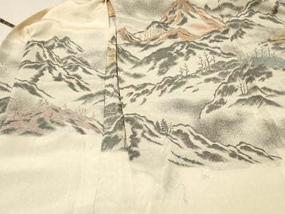 平和屋着物＃羽織　寿光織　遠山文　金銀糸　正絹　逸品　CABK3234in