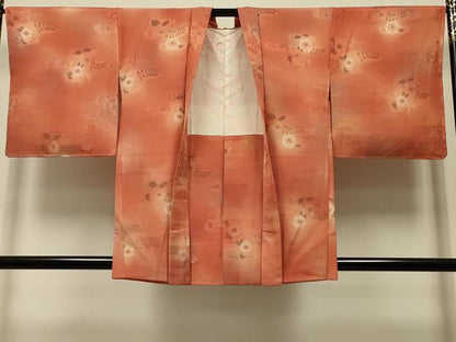 平和屋着物＃羽織　絞り　地紋起こし　エ霞草花文　暈し染め　正絹　逸品　未使用　CABK3235in
