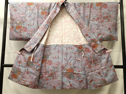 平和屋着物＃道中着　花車文　金彩　ロング丈　正絹　逸品　未使用　CABK3241in