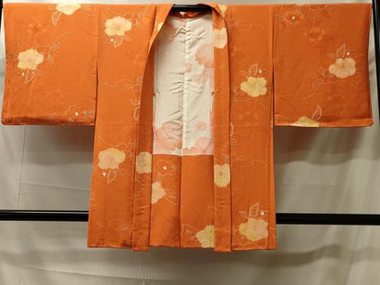 平和屋着物＃羽織　地紋起こし　草花文　正絹　逸品　未使用　CABK3244in