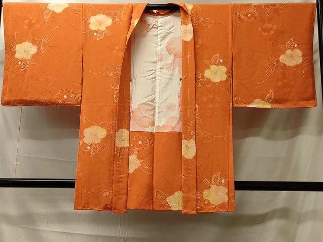 平和屋着物＃羽織　地紋起こし　草花文　正絹　逸品　未使用　CABK3244in