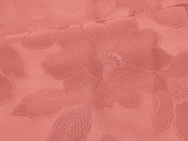 平和屋着物＃羽織　色無地　草花地紋　纁色　正絹　逸品　未使用　CABK3249in